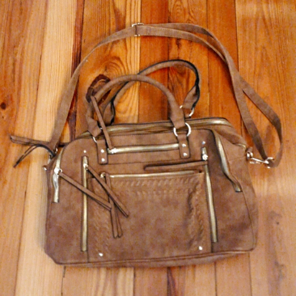Brown leather purse